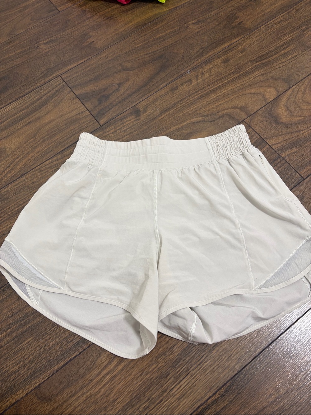 lululemon athletica Cream Elastic-Waist Athletic Shorts